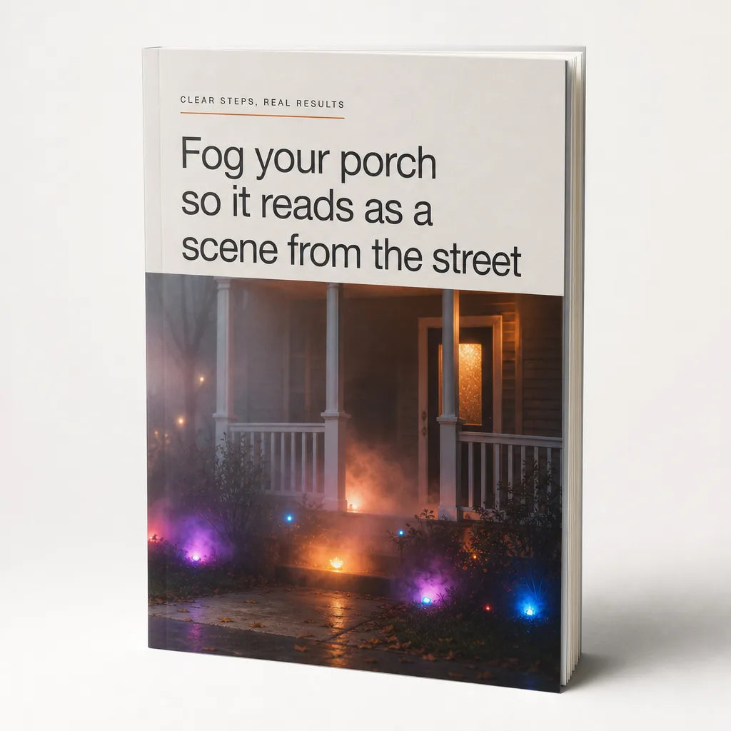 Fog your porch so it reads as a scene from the street