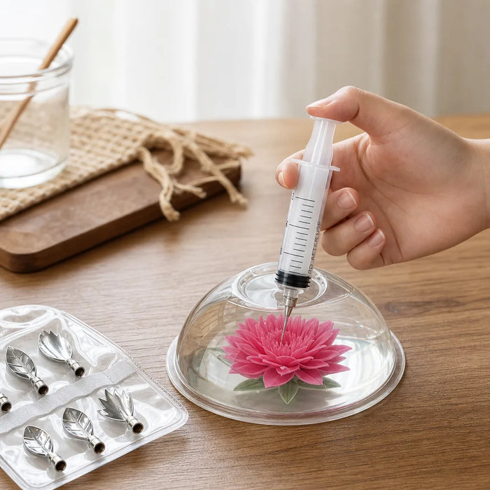 Bloomkit – 3D Gelatin Flower Injection Kit (10 Needles + 3 Molds)
