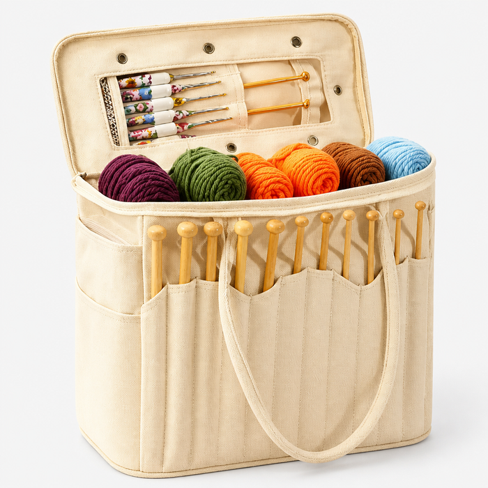 Rowkeep – Canvas Yarn Bag with Feed-Through Eyelets — Olive Green